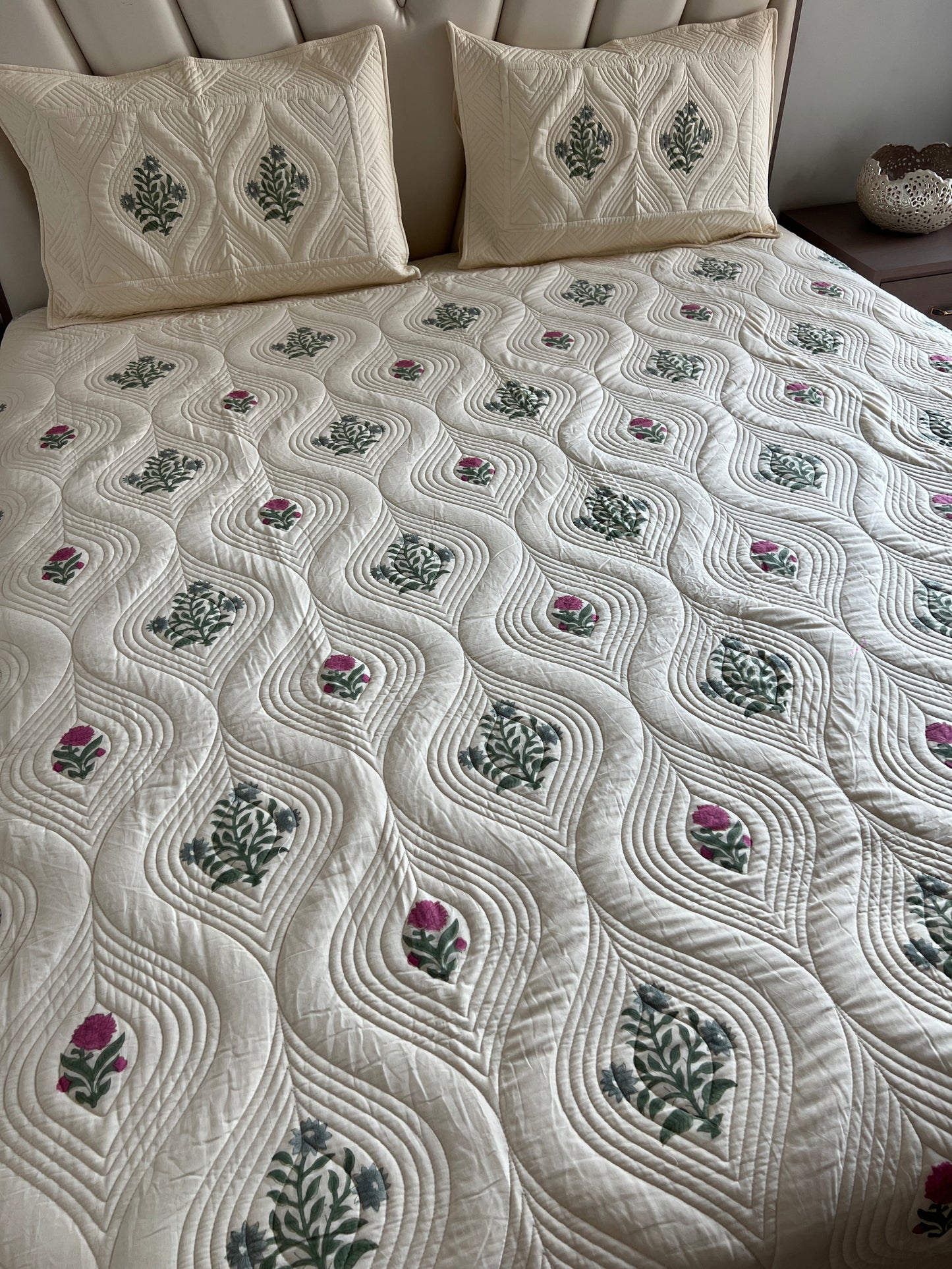 Botanica King Size Quilted Bedcover 3pc Set