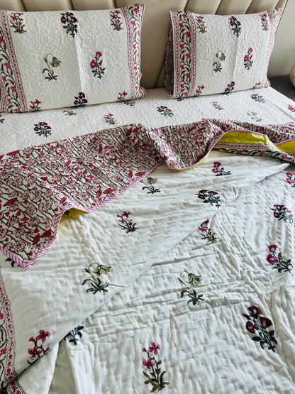 Handblock Quilt & Bedcover Set