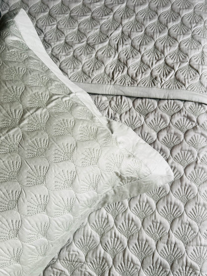 Ellora Quilted Solid Bedcover 3pc Set