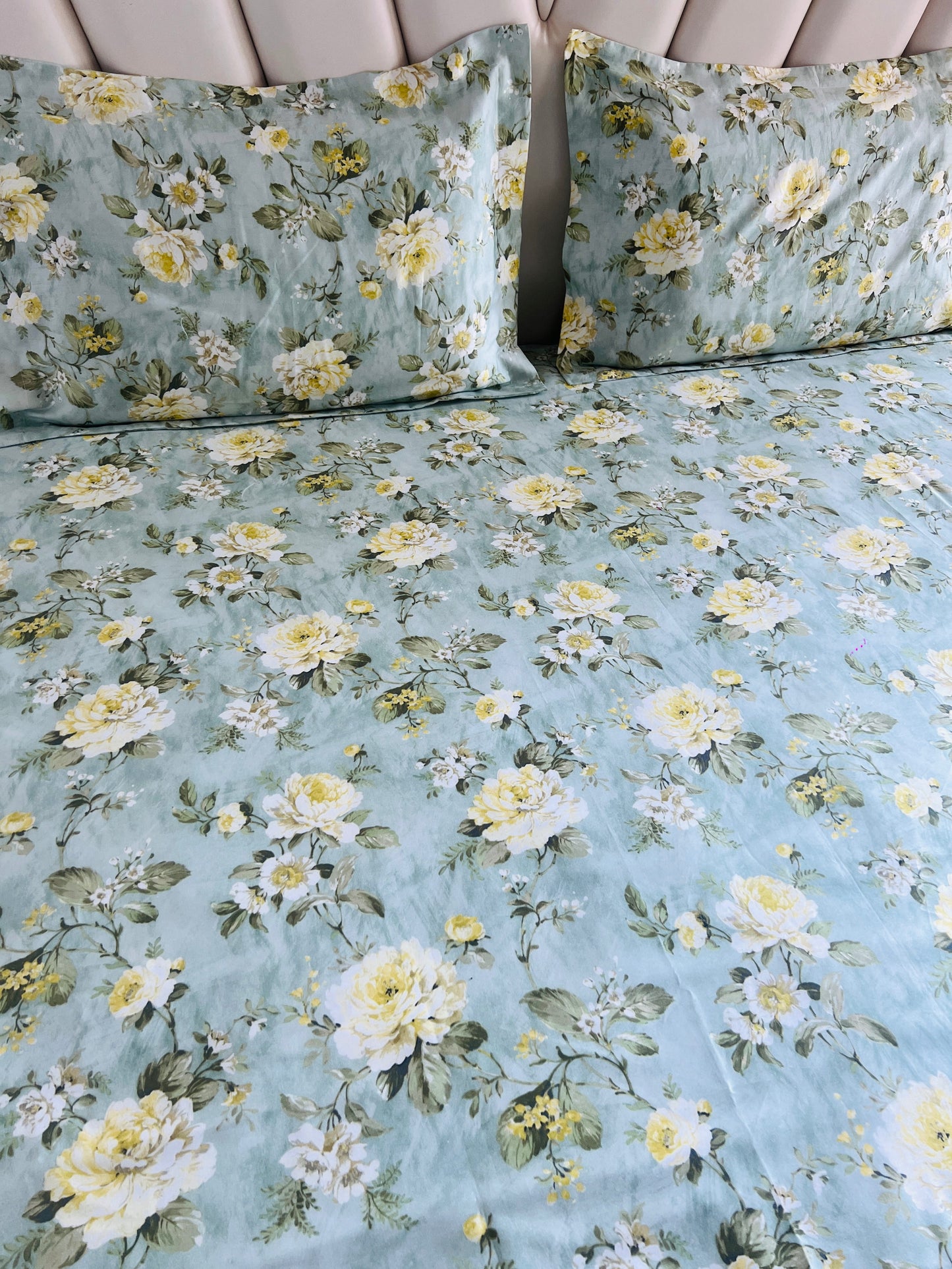 Floral King Size Printed Bedsheet