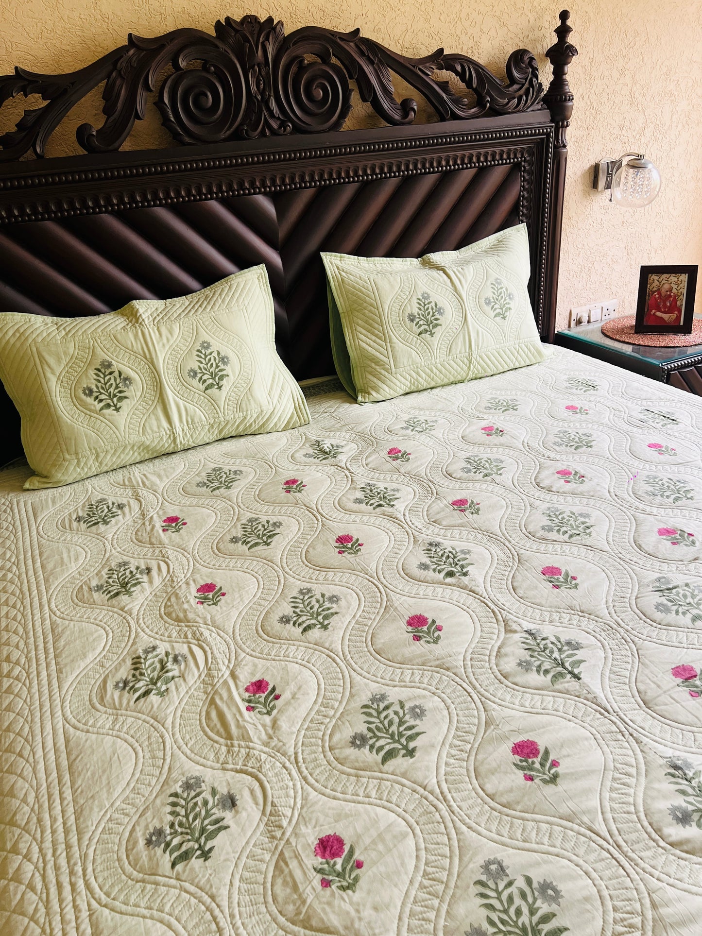 Jaal Handblock Bedcover