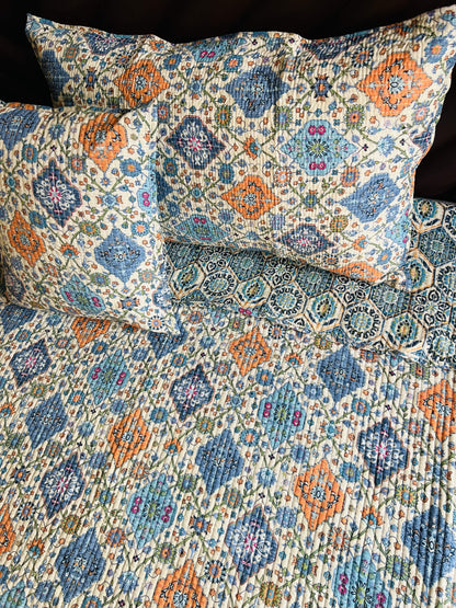 Kilm Quilted Reversible Bedcover 5pc Set