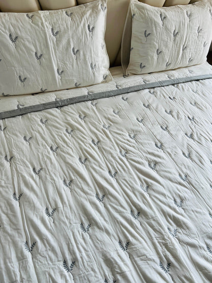 Embroidered Bedcover/Quilt Set