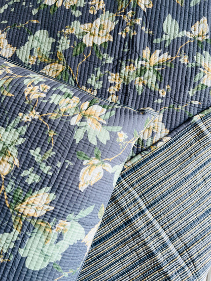 Floral Quilted Bedcover 5pc Set