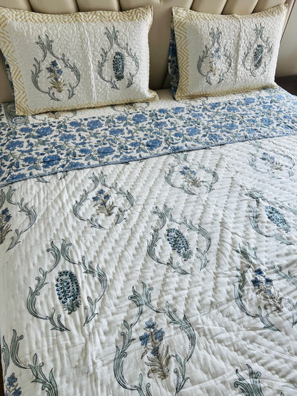 Double Bed Handblock Reversible Quilt