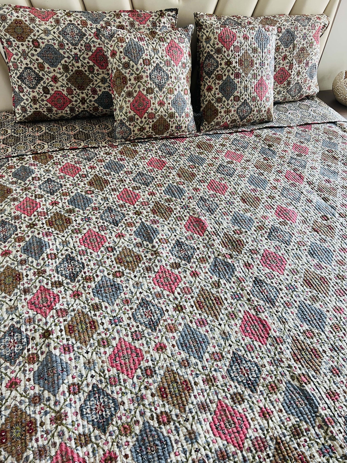 Kilm Quilted Reversible Bedcover 5pc Set