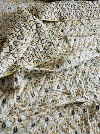 Tulip Gold Handblock Set