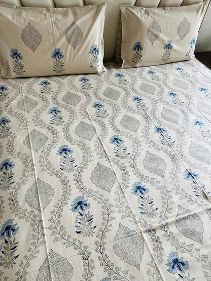 Jaal Handblock Bedsheet