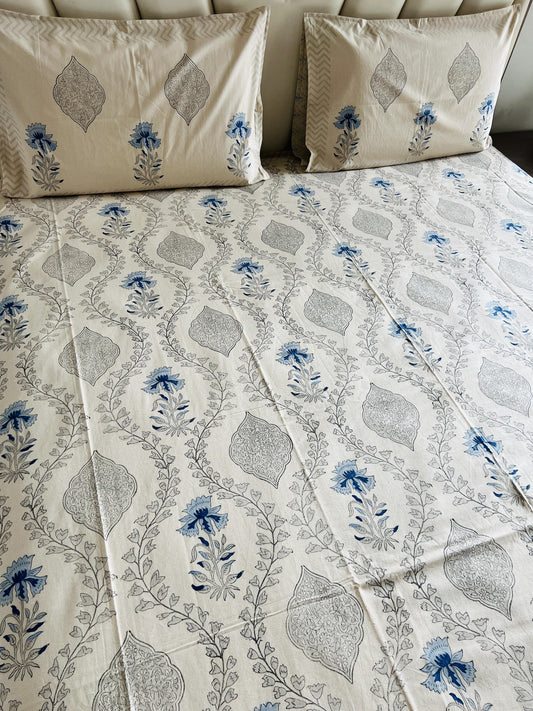 Jaal Handblock Bedsheet