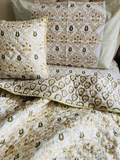 Tulip Gold Handblock Set