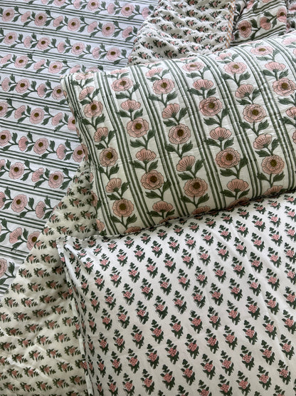 Rosy Vine Handblock Set