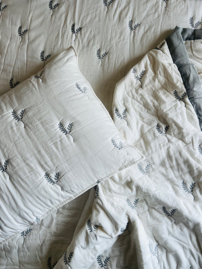 Embroidered Bedcover/Quilt Set