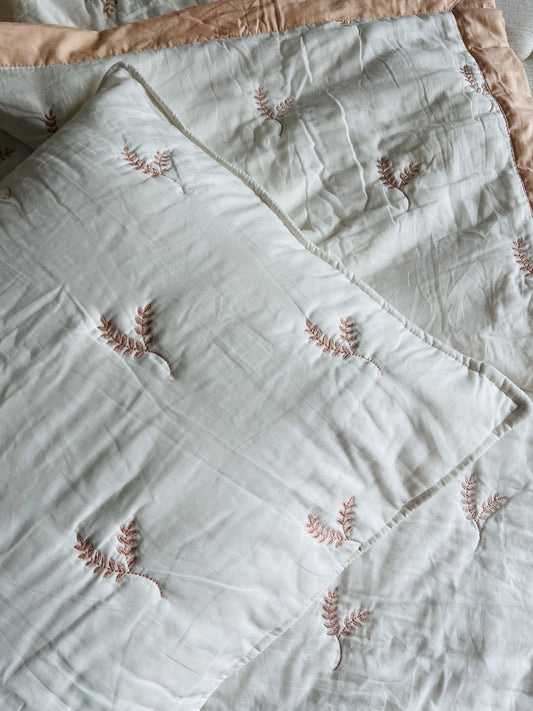 Embroidered Bedcover/Quilt Set