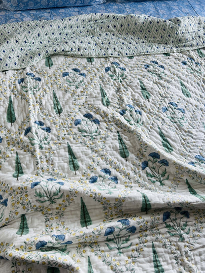 Handblock Reversible Quilt