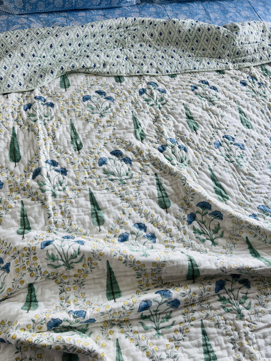 Handblock Reversible Quilt