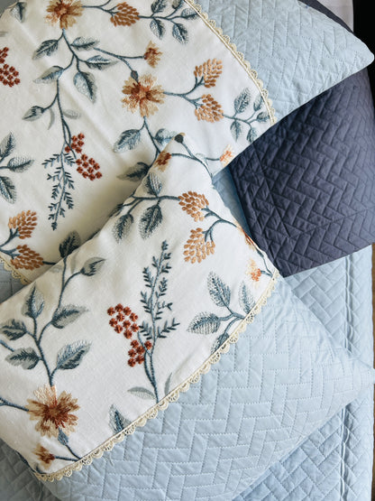 Zig Zag Reversible Quilted Bedcover 5pc Set