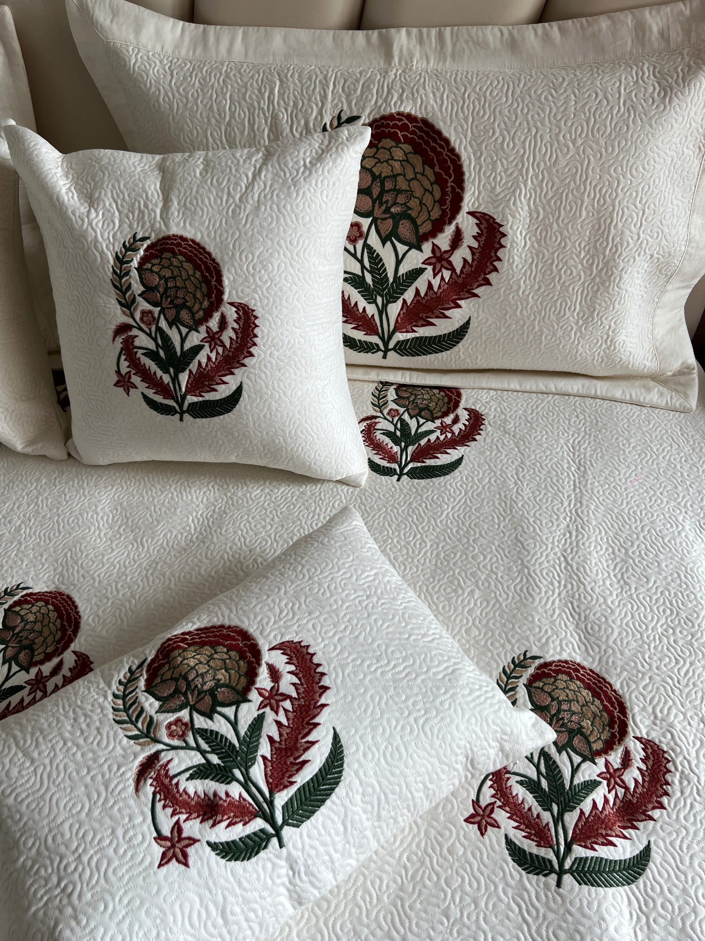 Eva Embroidered Luxury Bedcover 6pc Set