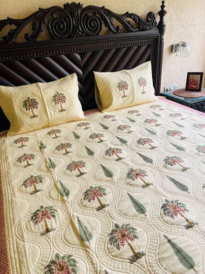 Jaal Handblock Bedcover