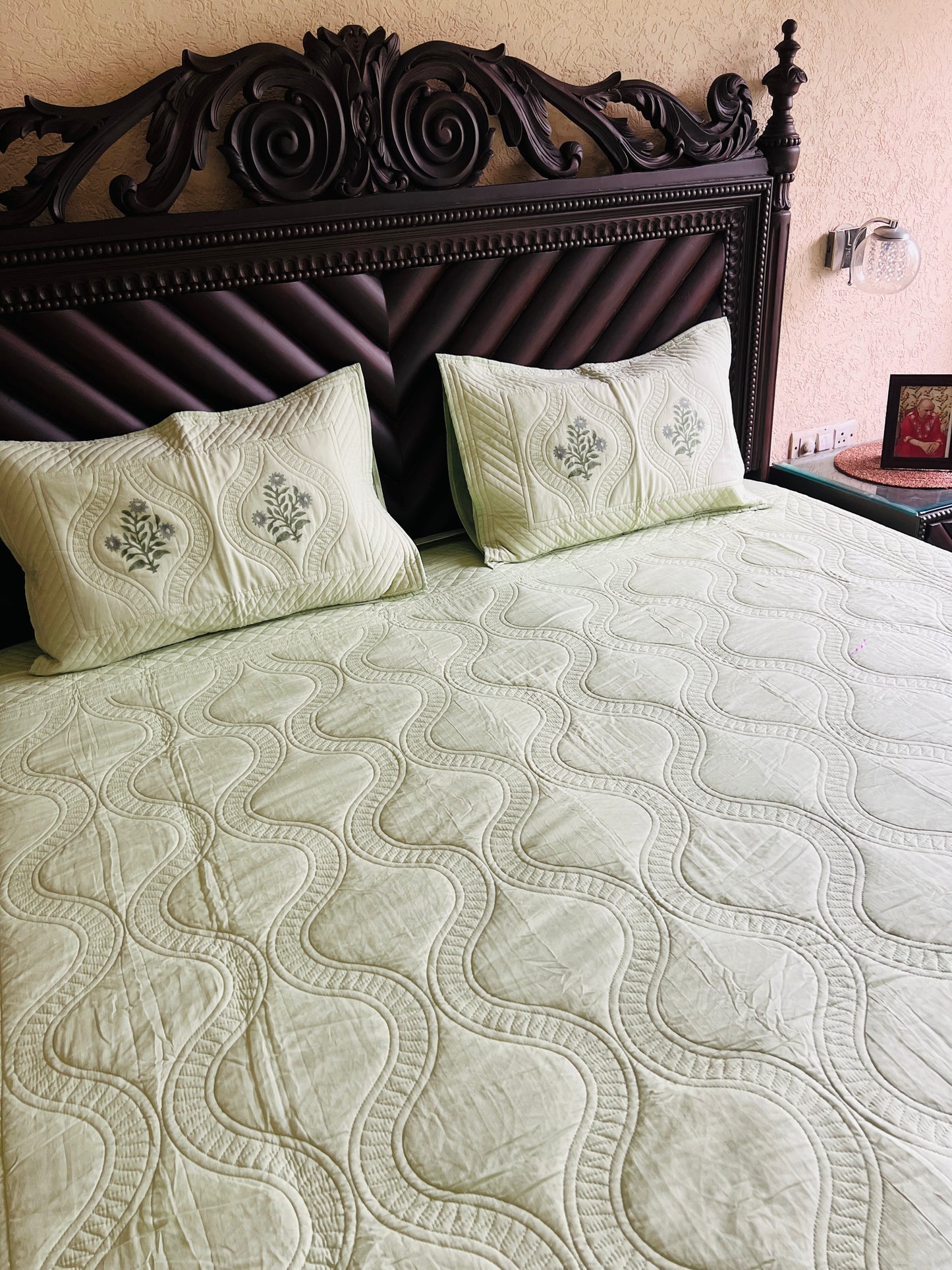 Jaal Handblock Bedcover