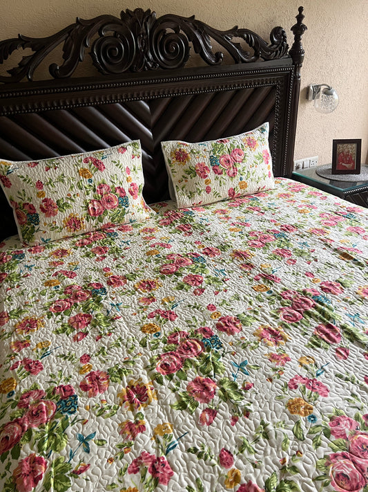 Gulabo Printed Quilted Bedcover 3pc Set