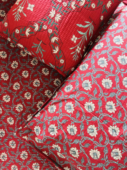 Jasmine Quilted Bedcover 5pc Set