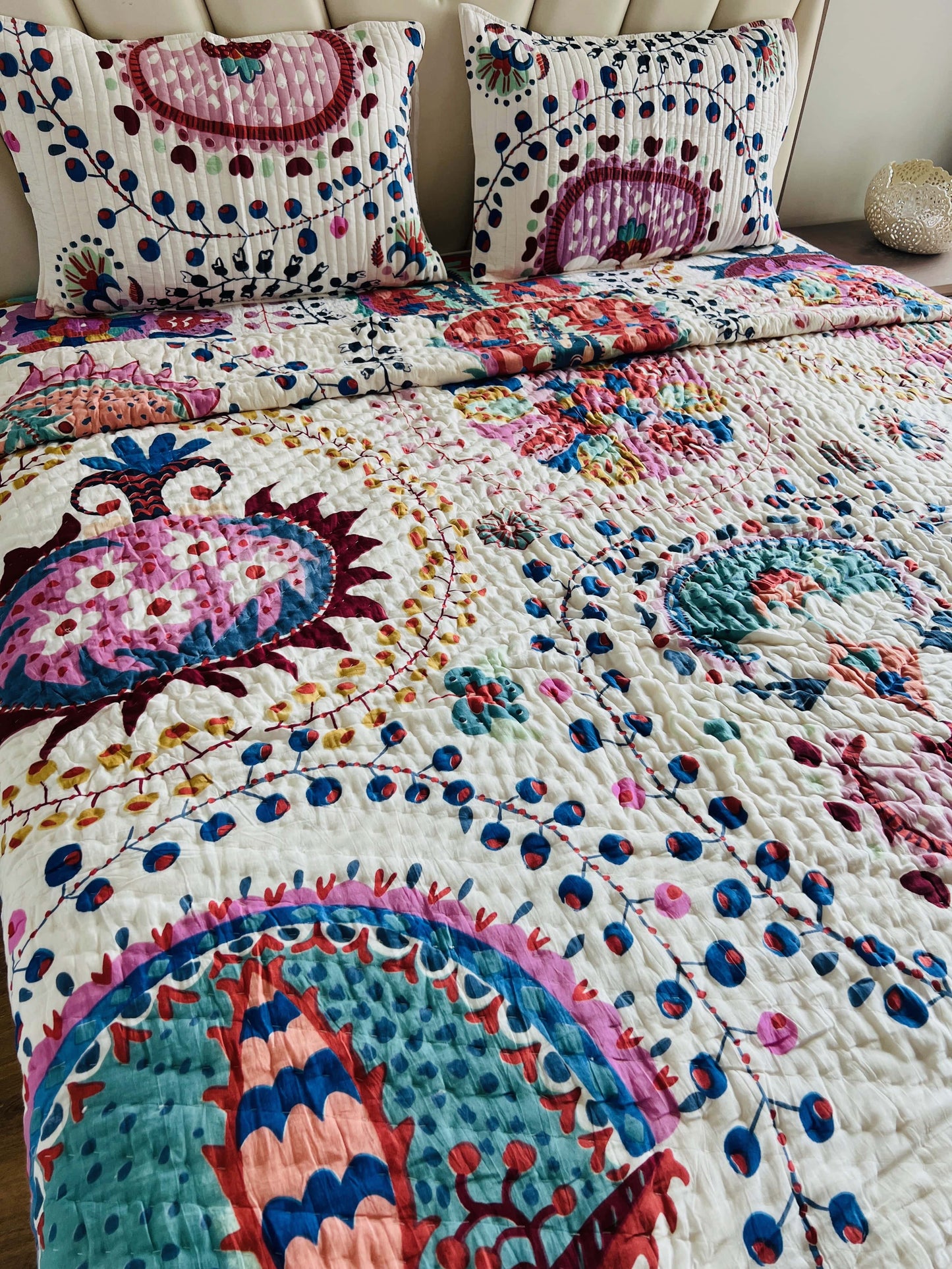 Multicolour Printed Double Bed Quilt