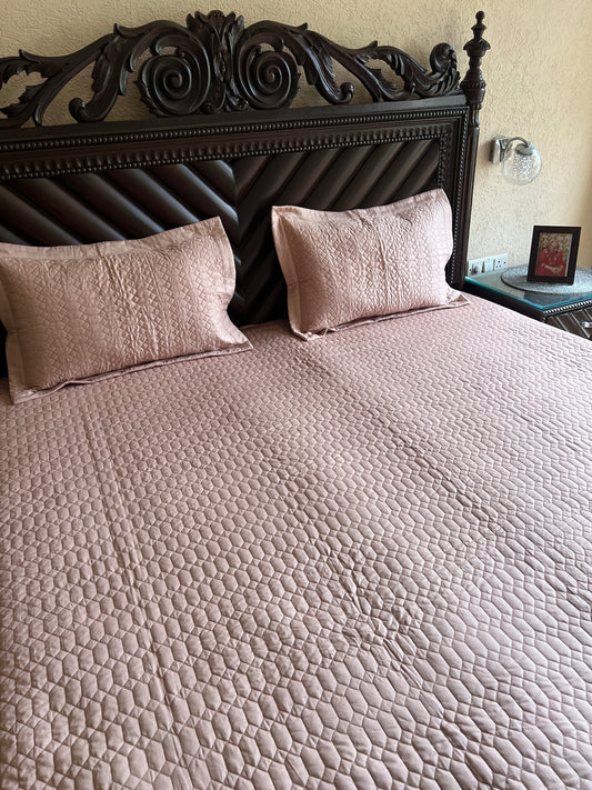 Hexa King Size Quilted Bedcover 3pc Set