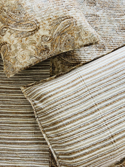 Paisley Quilted Reversible Bedcover 5pc Set