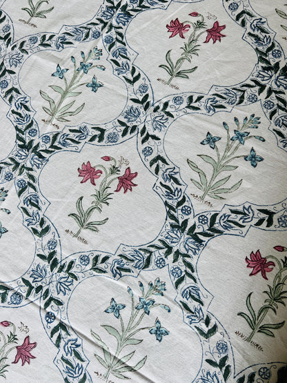 8 Seater Handblock Table Cover