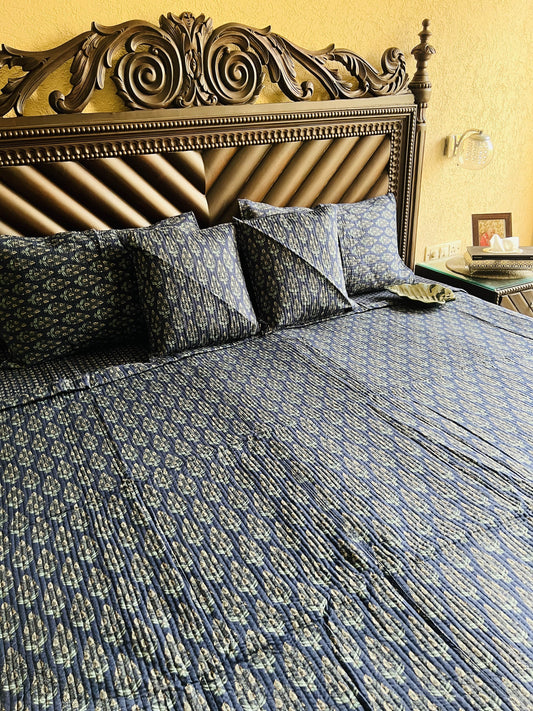 Quilted Reversible Bedcover 5pc Set