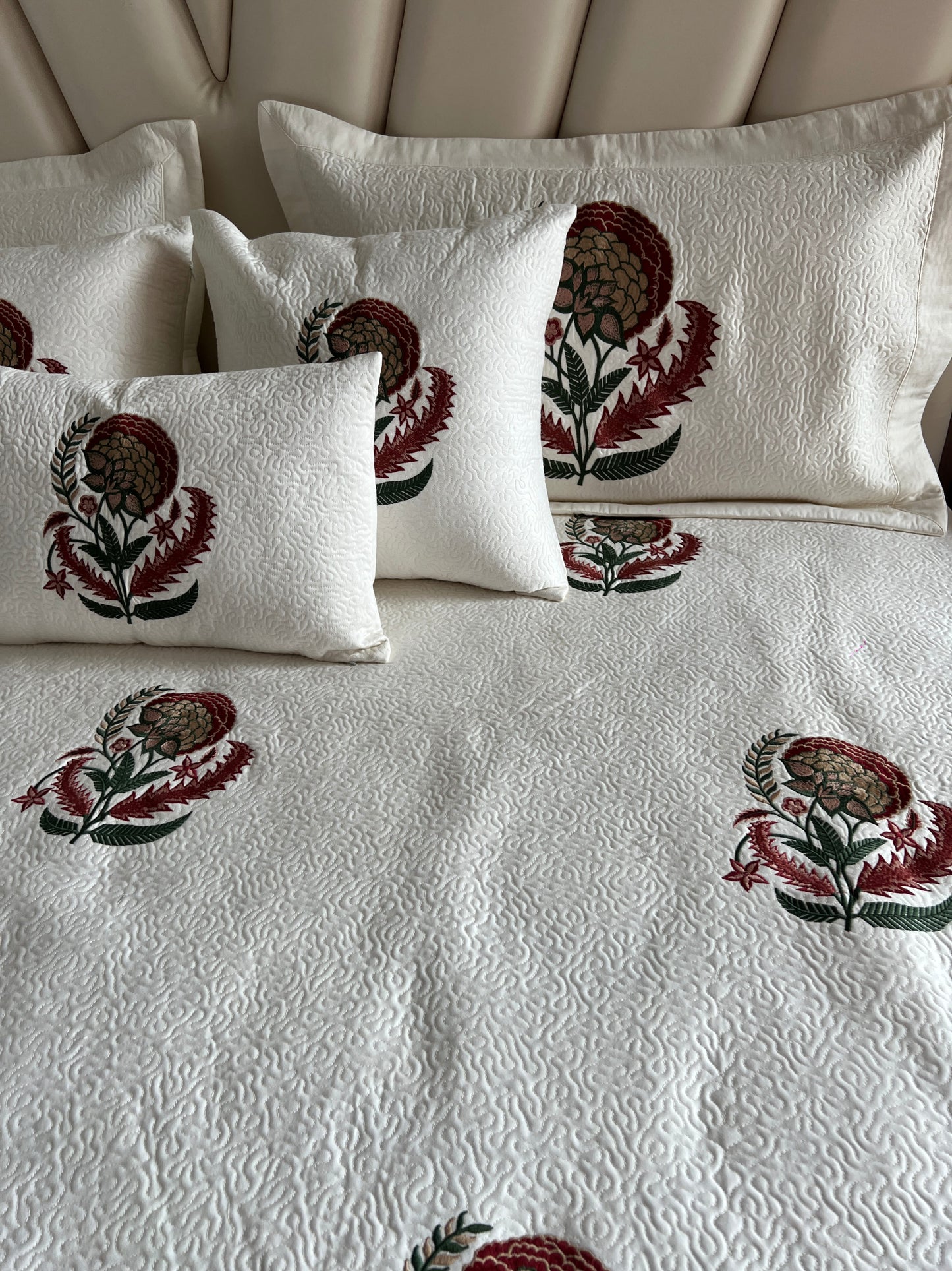 Eva Embroidered Luxury Bedcover 6pc Set