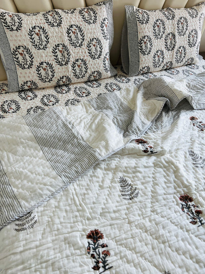 Handblock Quilt & Bedcover Set