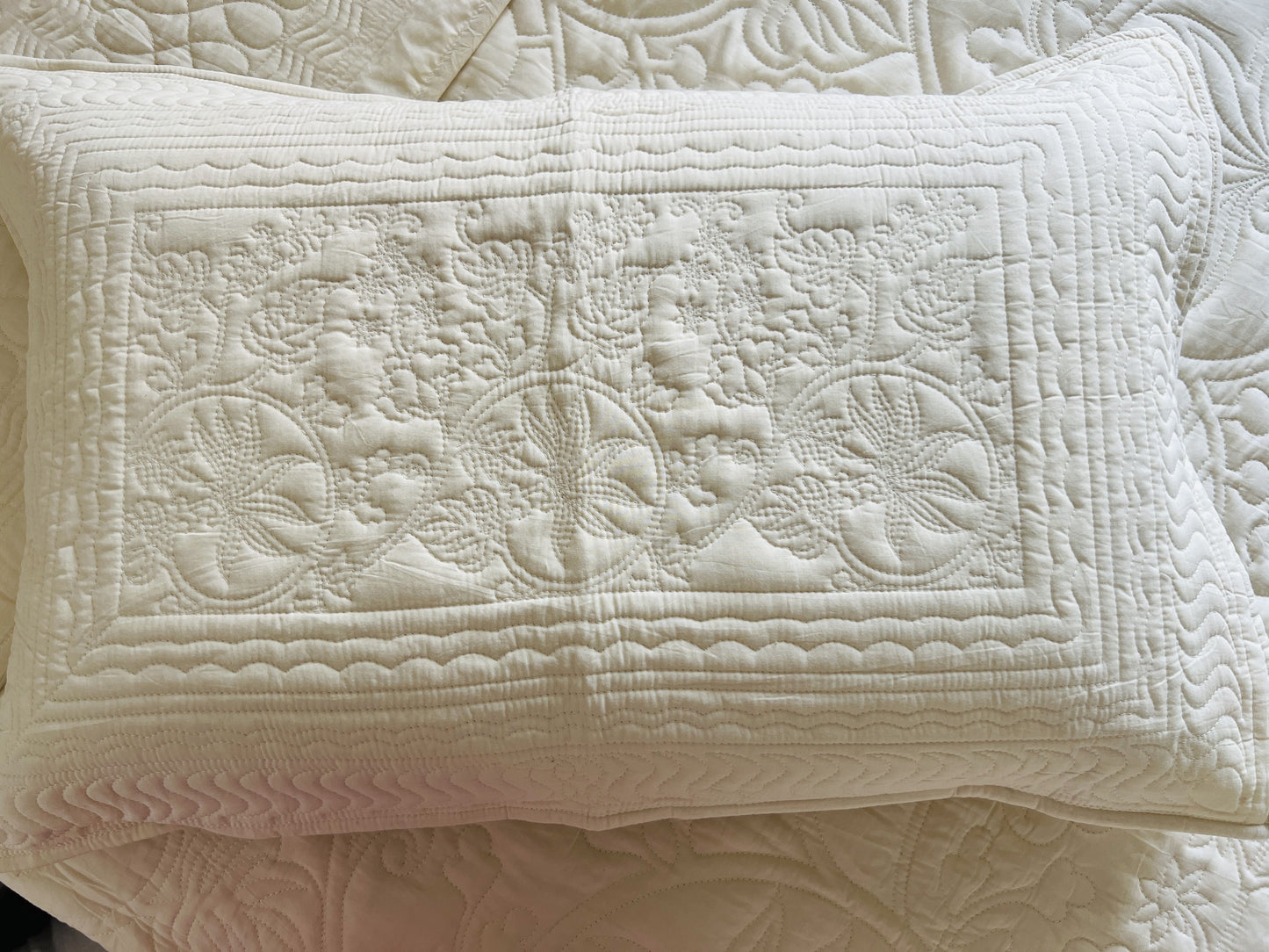 Lotus King Size Quilted Bedcover 3pc Set