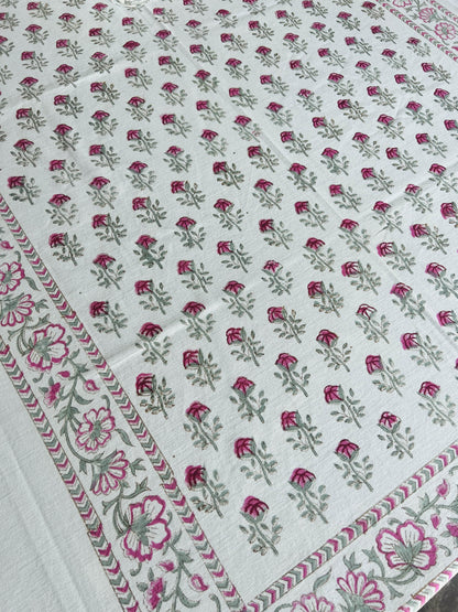 8 Seater Handblock Table Cover