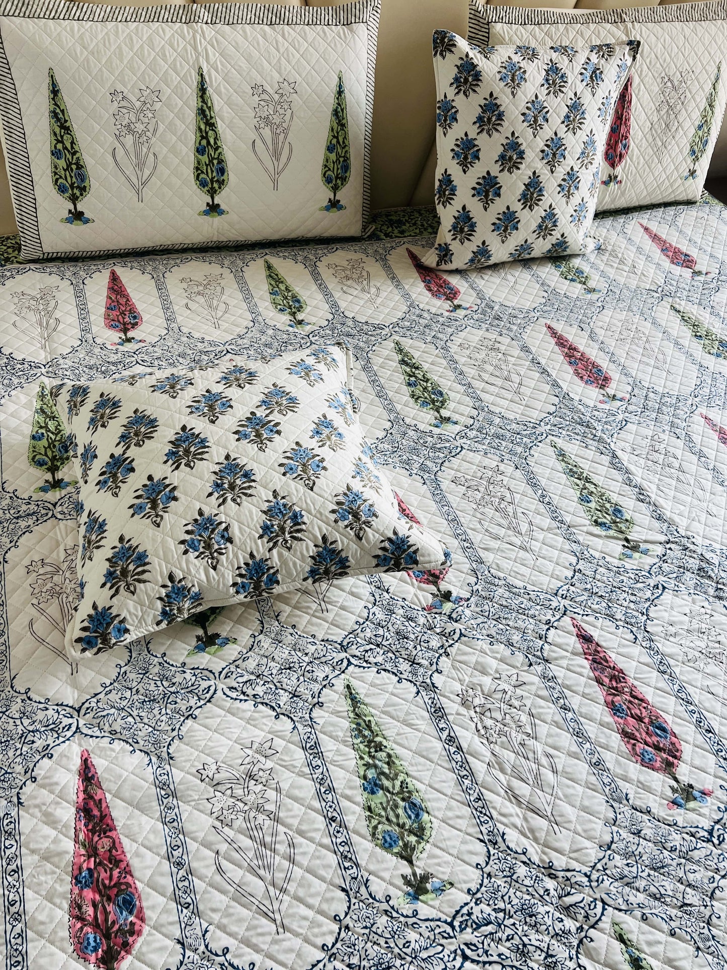 Jaal Quilted Bedcover 5pc Set