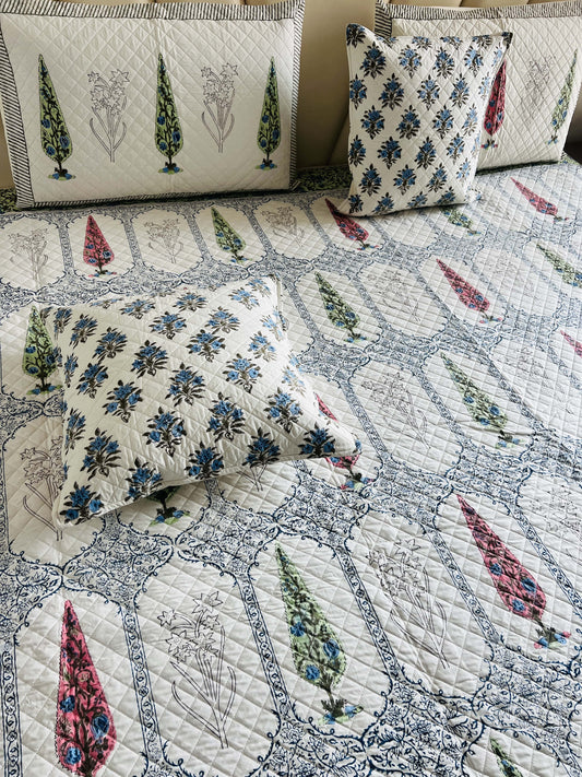 Jaal Quilted Bedcover 5pc Set