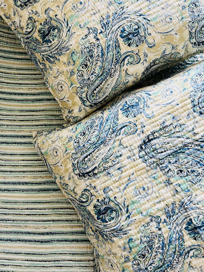 Paisley Quilted Reversible Bedcover 5pc Set