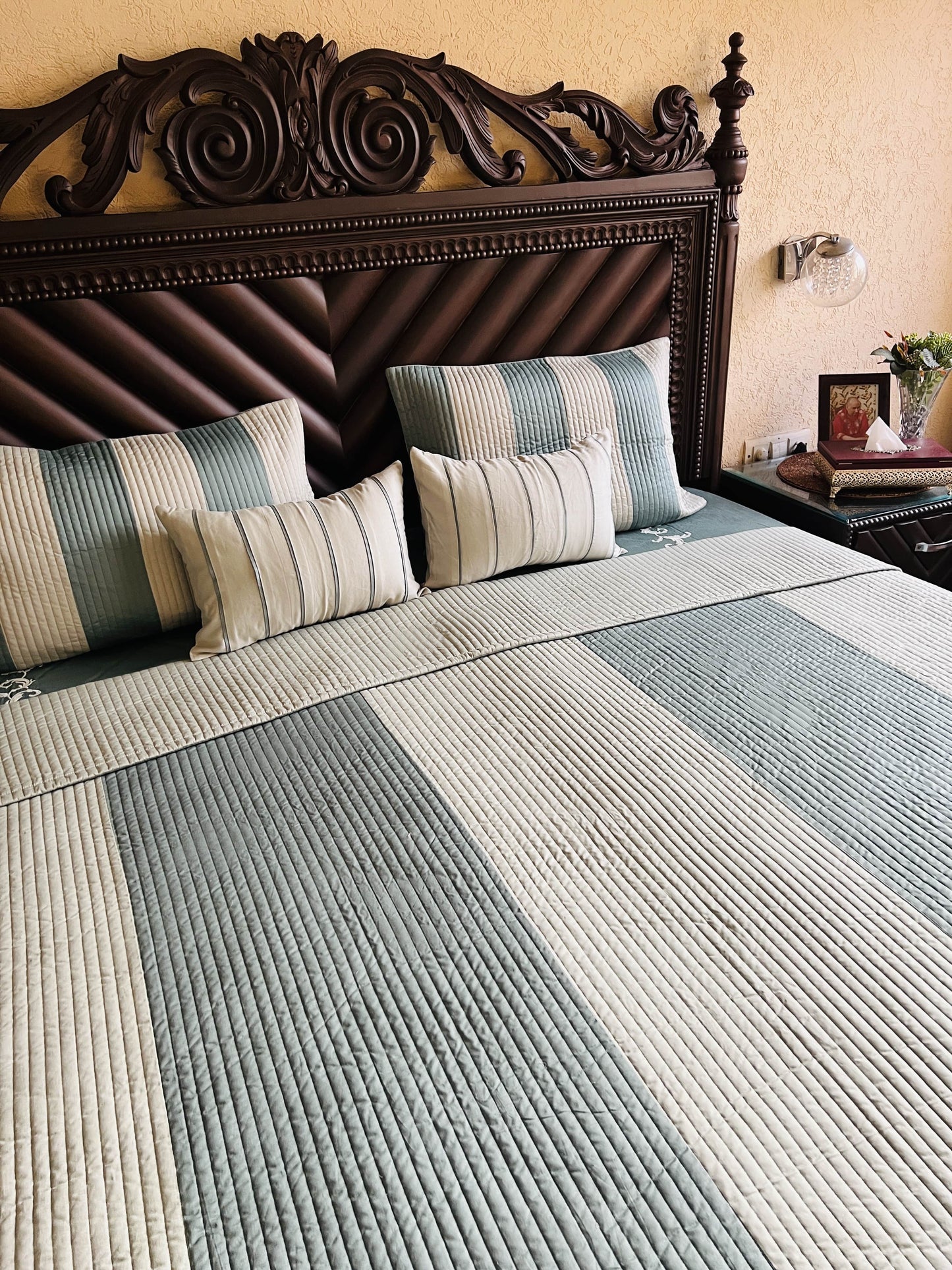 Penelope Quilted Bedcover 5pc Set