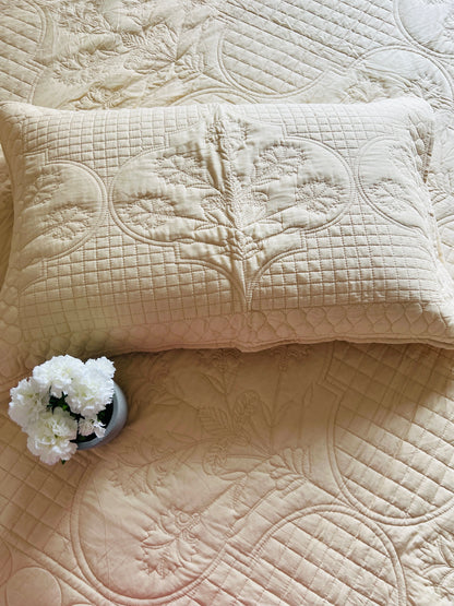 Chic Flora Quilted Bedcover 3pc Set
