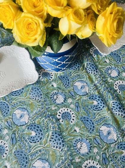 8 Seater Handblock Table Cover