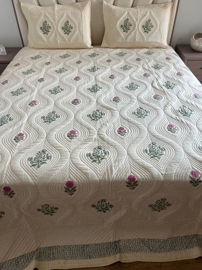 Botanica King Size Quilted Bedcover 3pc Set