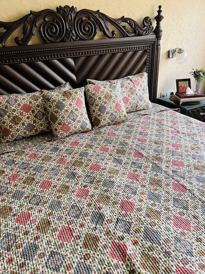 Kilm Quilted Reversible Bedcover 5pc Set