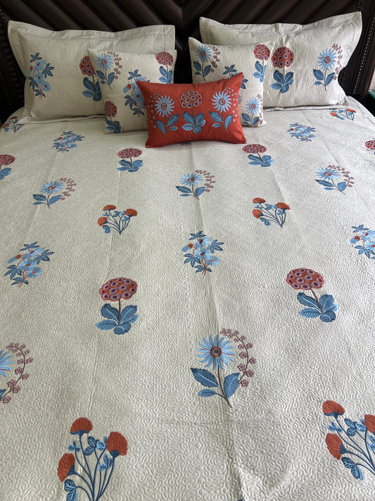 Ira Embroidered Luxury Bedcover 6pc Set