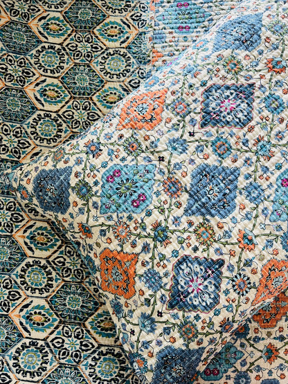 Kilm Quilted Reversible Bedcover 5pc Set