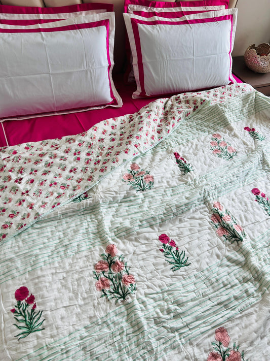 Handblock Reversible Quilt