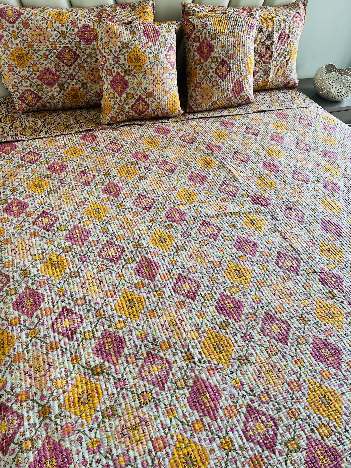 Kilm Quilted Reversible Bedcover 5pc Set