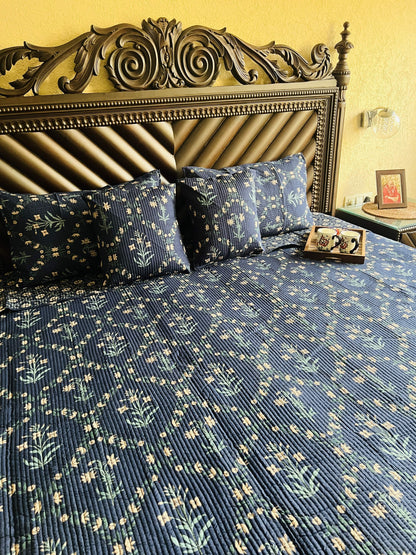 Jasmine Quilted Bedcover 5pc Set