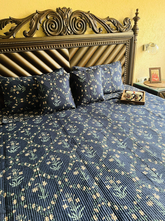 Jasmine Quilted Bedcover 5pc Set