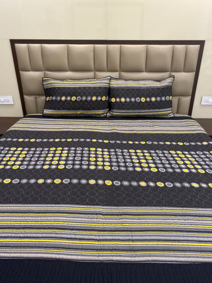 Geometric Quilted Bedcover 3pc Set