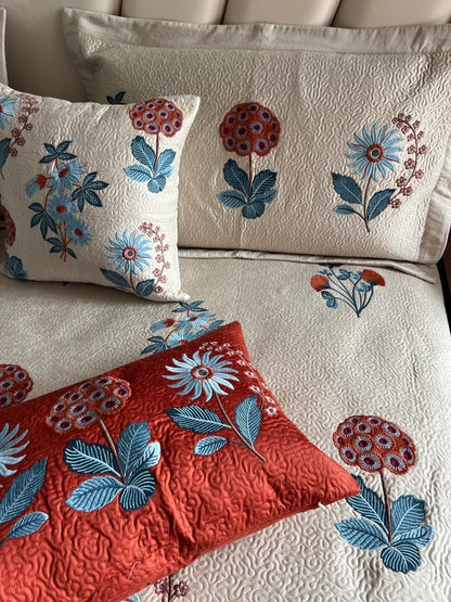 Ira Embroidered Luxury Bedcover 6pc Set